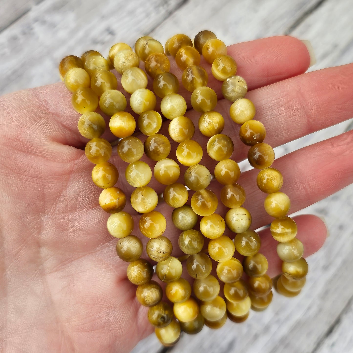 6mm Reiki Infused Golden Tiger's Eye Bracelet