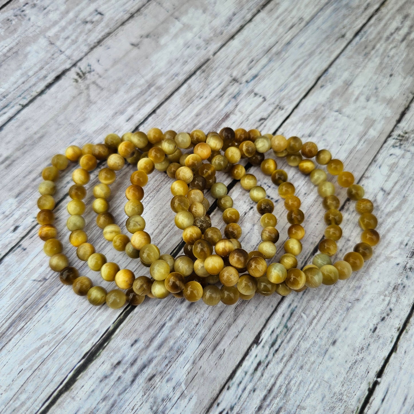 6mm Reiki Infused Golden Tiger's Eye Bracelet