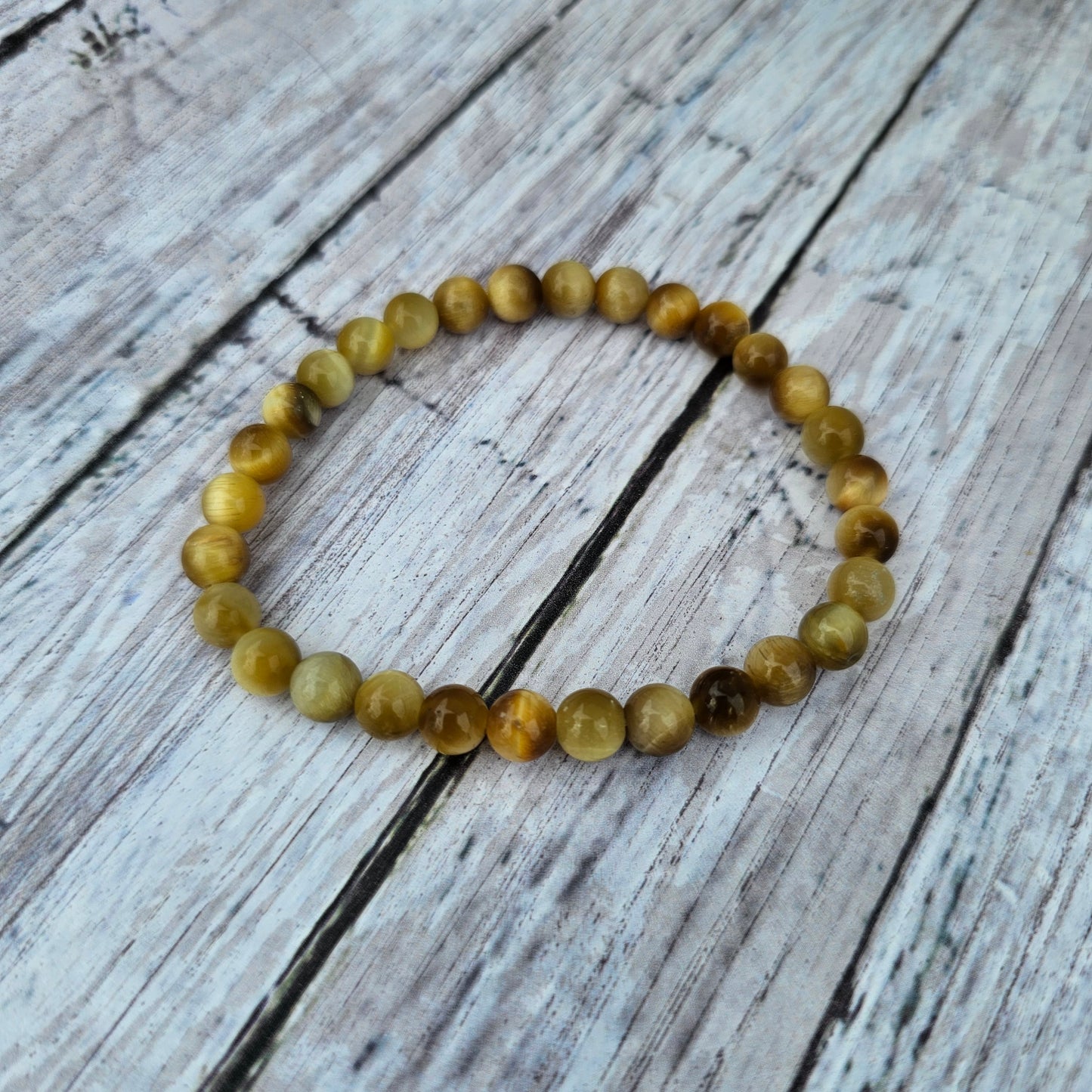 6mm Reiki Infused Golden Tiger's Eye Bracelet
