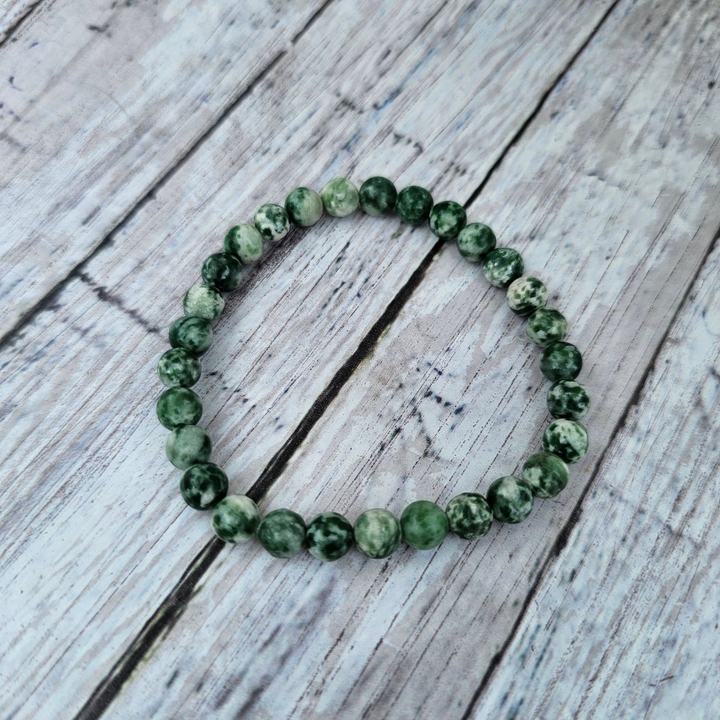 6mm Reiki Infused Tree Agate Bracelet