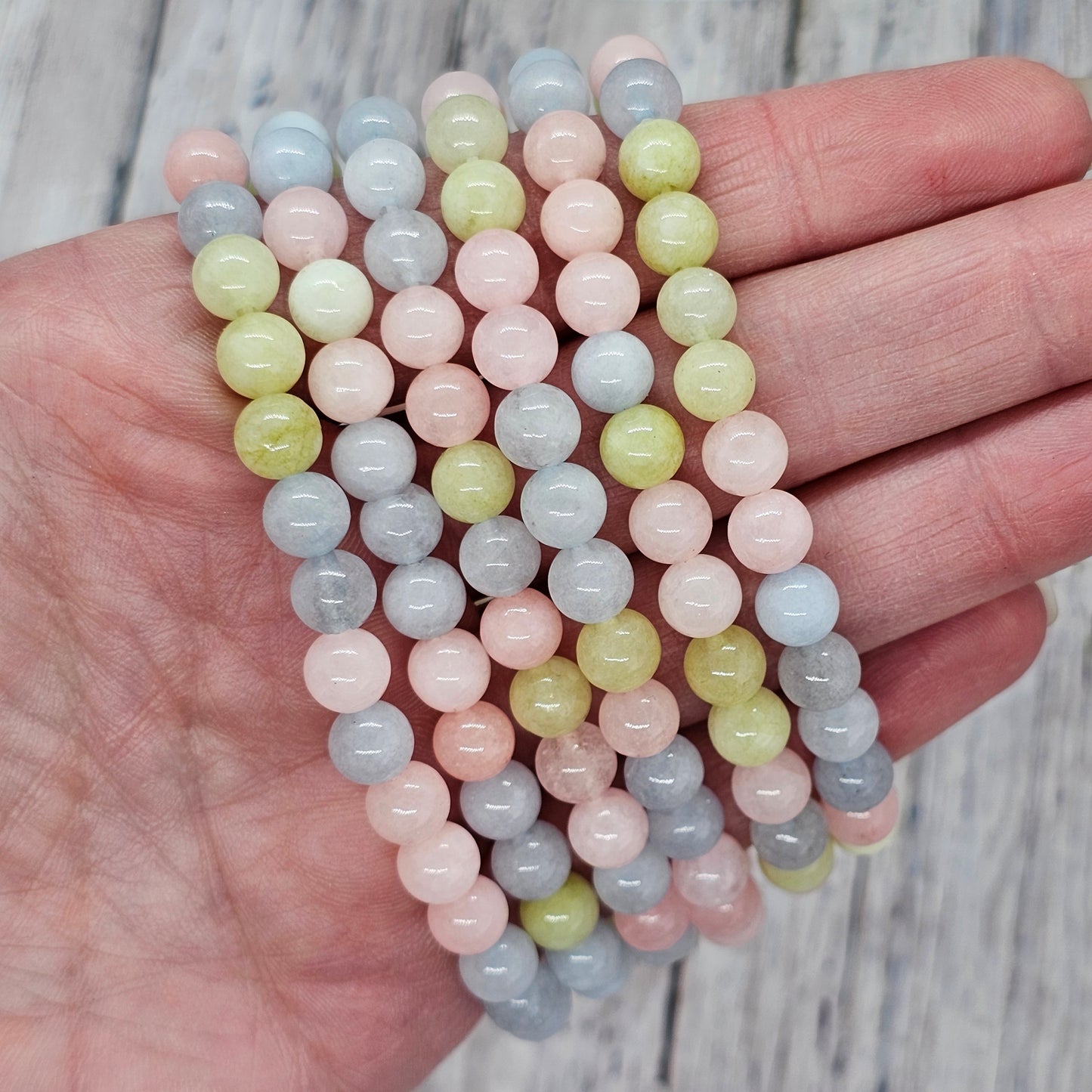 6mm Reiki Infused Morganite Bracelet