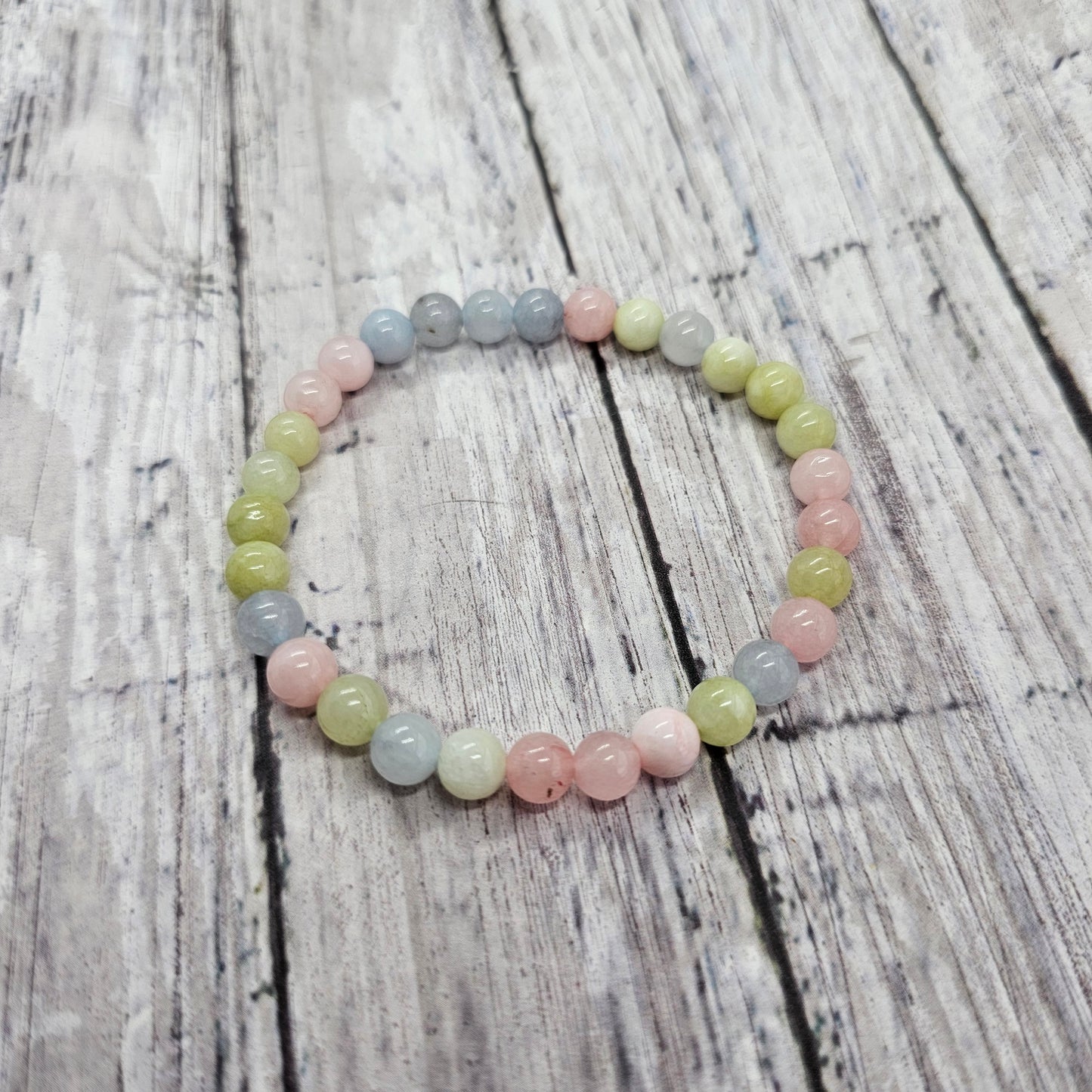 6mm Reiki Infused Morganite Bracelet