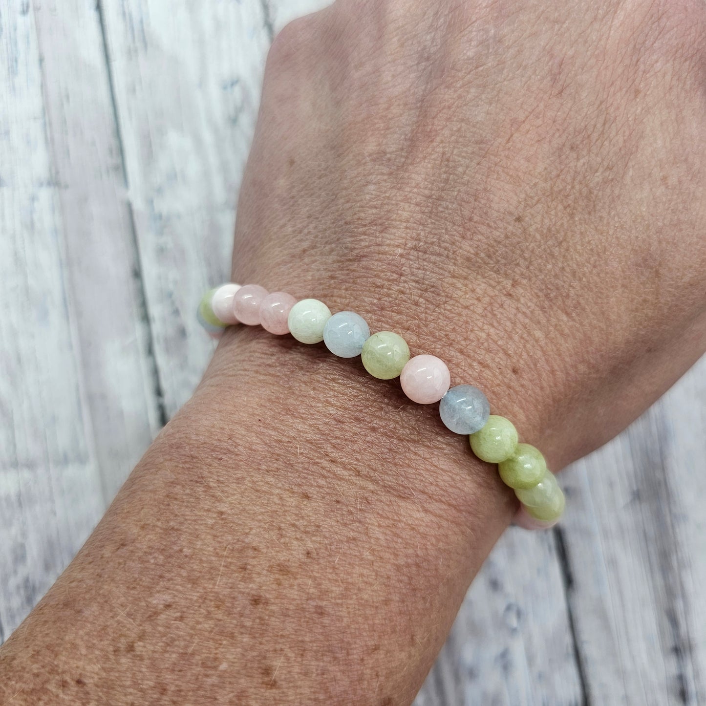6mm Reiki Infused Morganite Bracelet