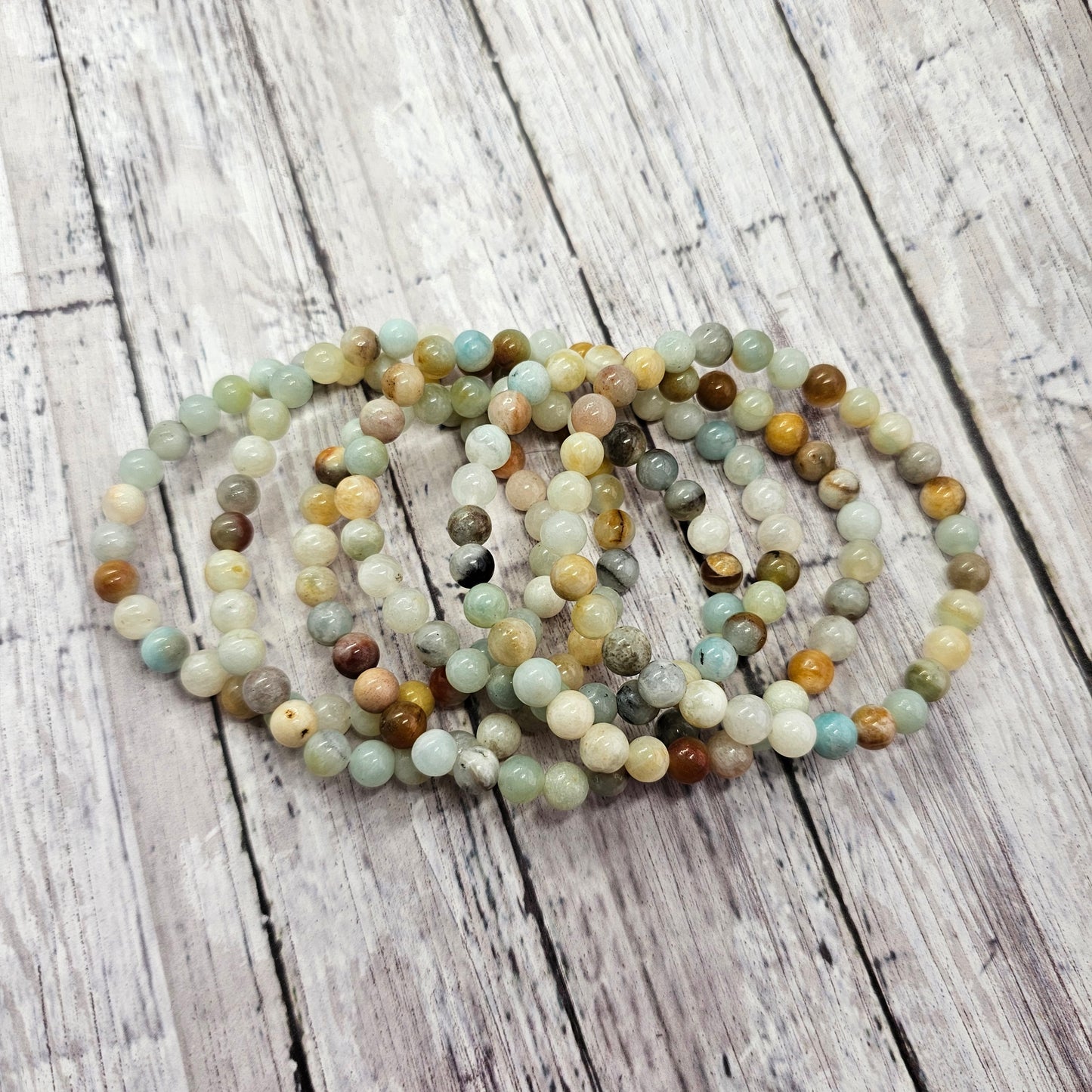 6mm Reiki Infused Amazonite Bracelet