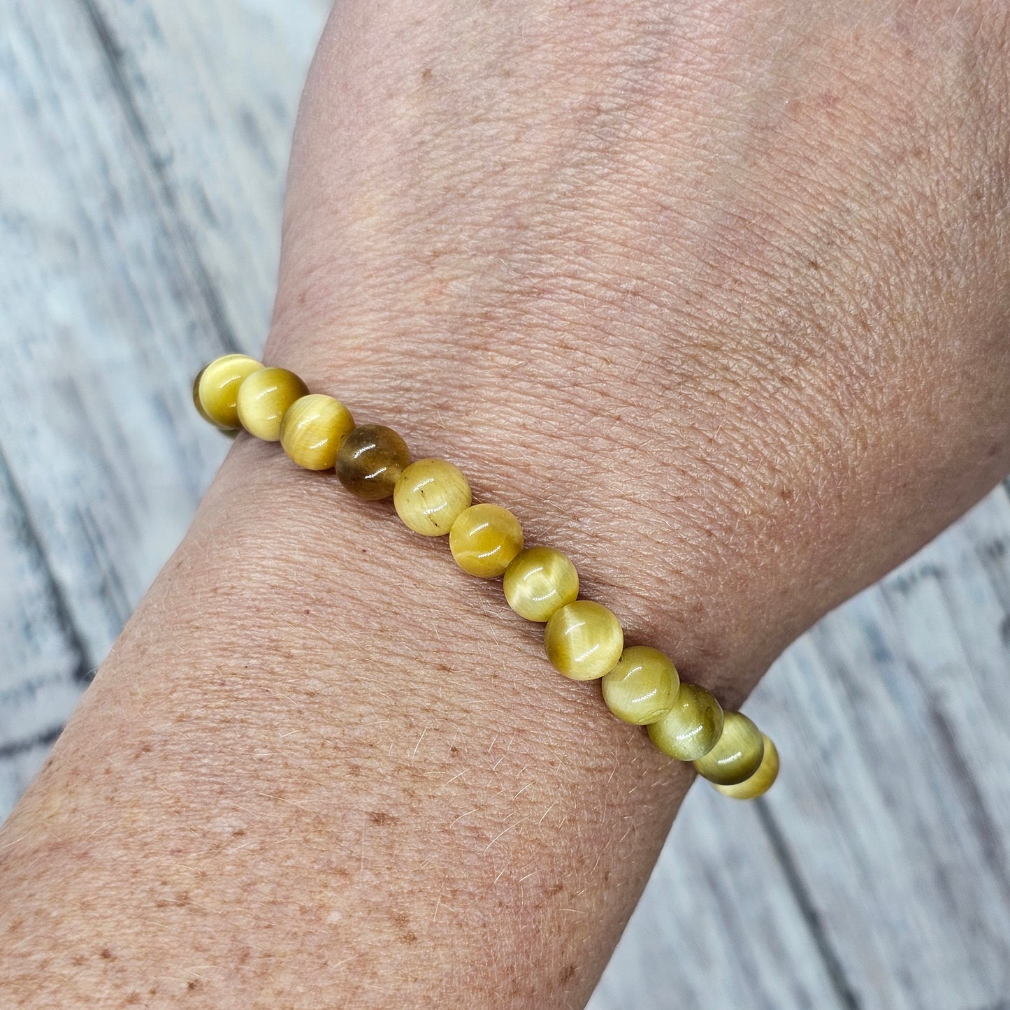 6mm Reiki Infused Golden Tiger's Eye Bracelet