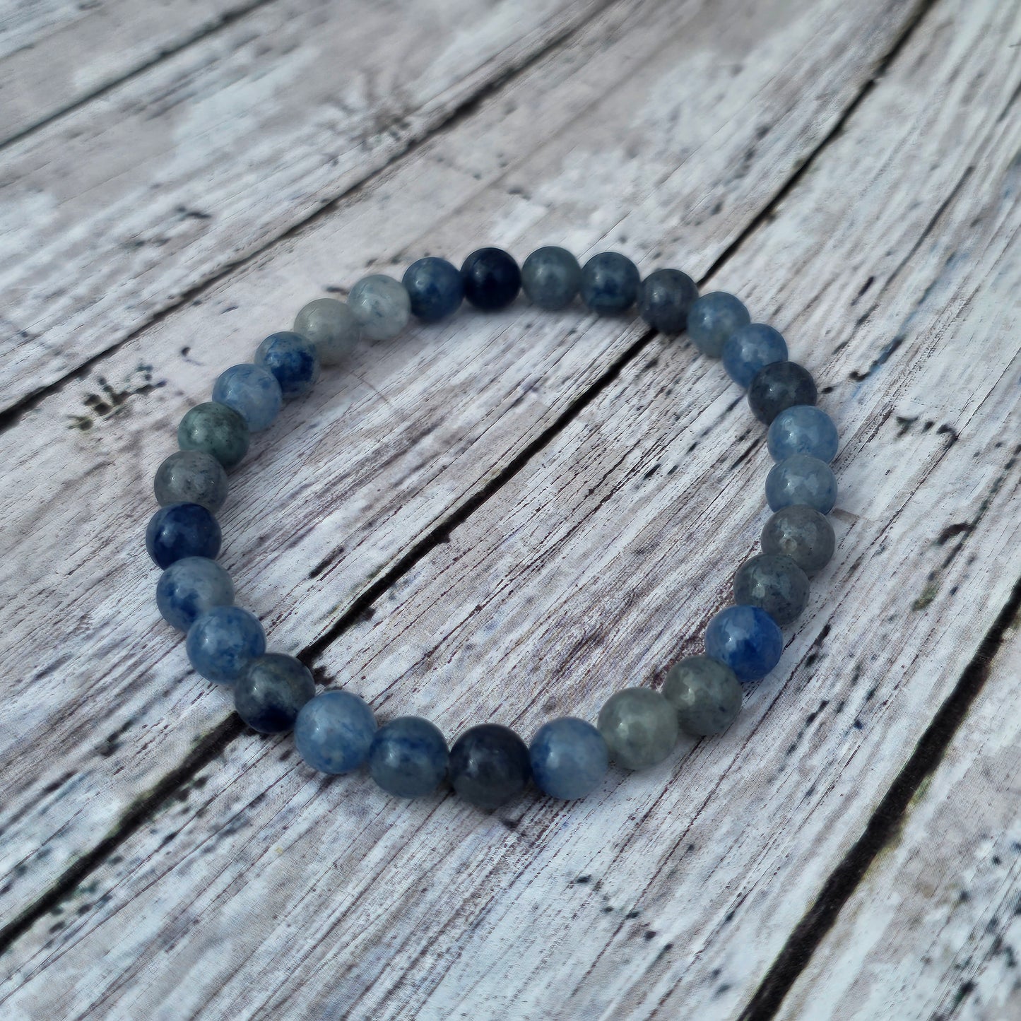 6mm Reiki Infused Blue Aventurine Bracelet