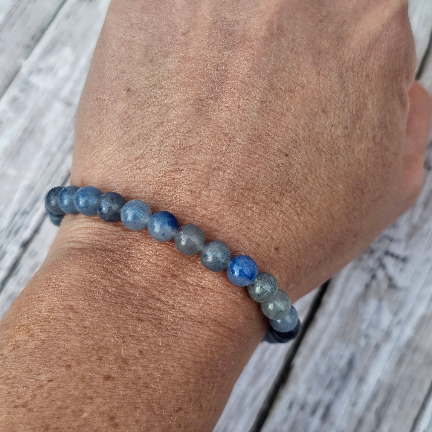 6mm Reiki Infused Blue Aventurine Bracelet