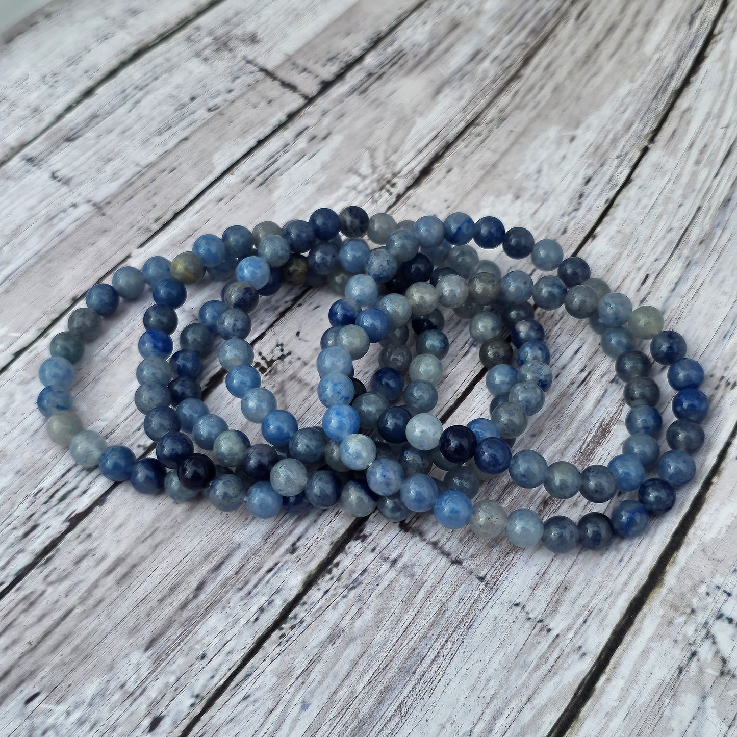 6mm Reiki Infused Blue Aventurine Bracelet