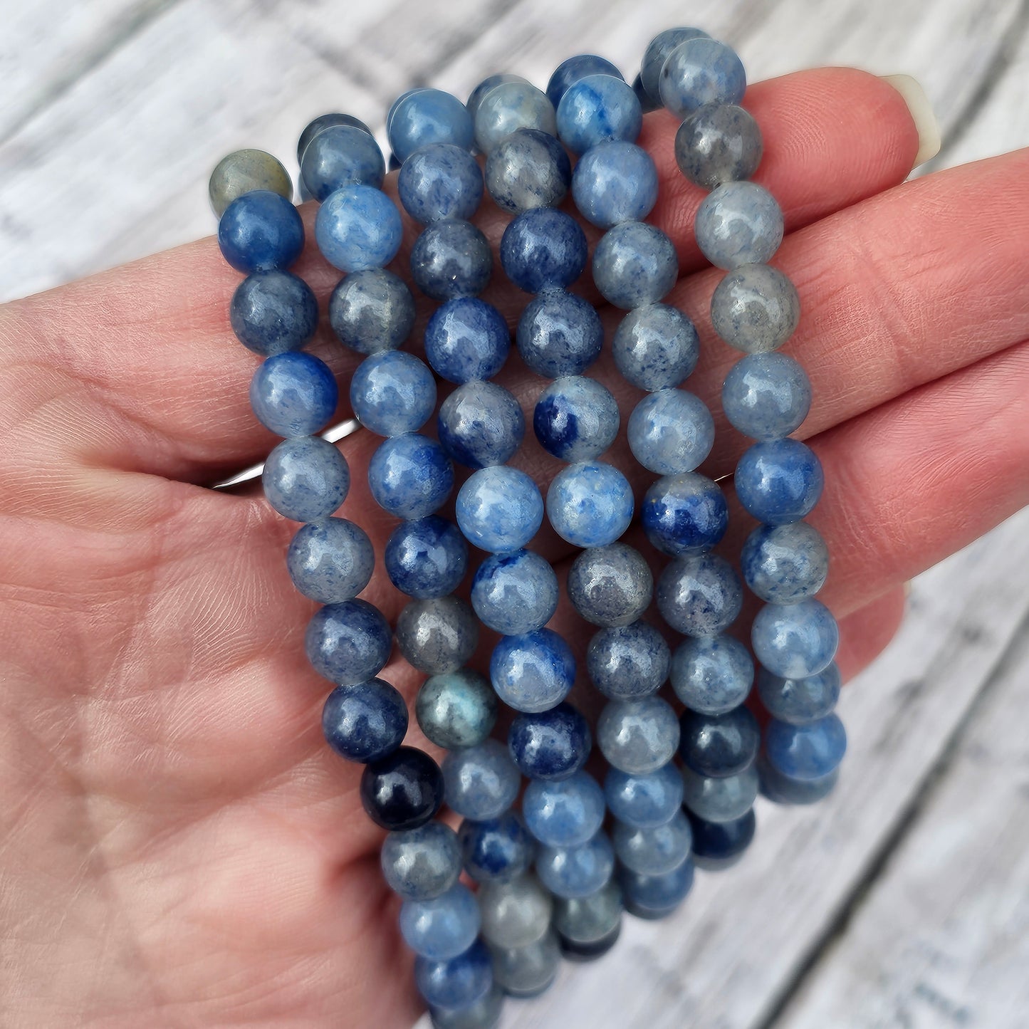 6mm Reiki Infused Blue Aventurine Bracelet