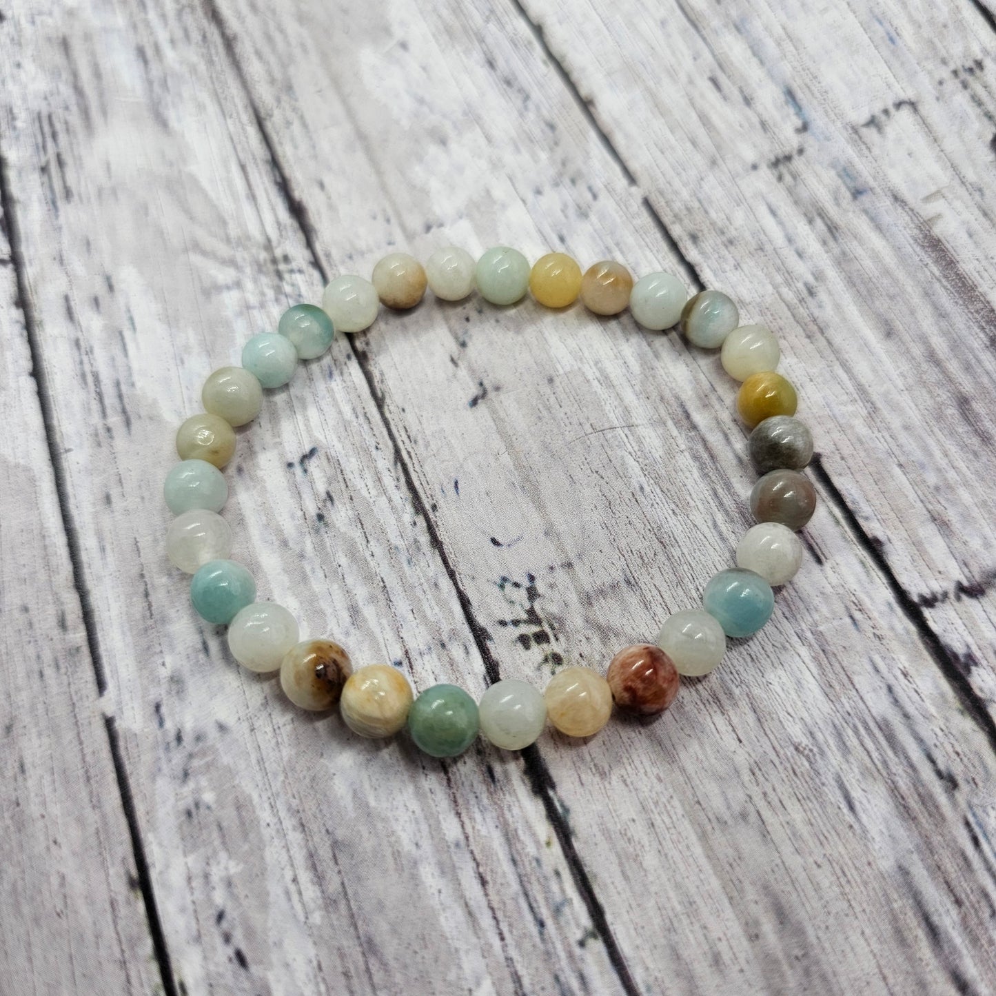 6mm Reiki Infused Amazonite Bracelet