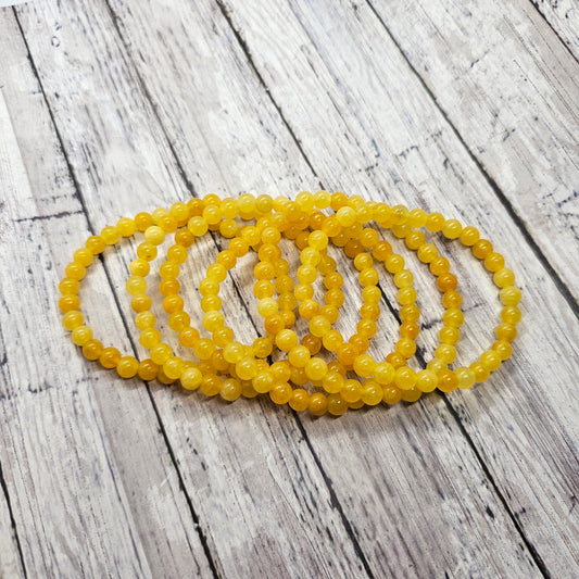 6mm Reiki Infused Lemon Jade Bracelet