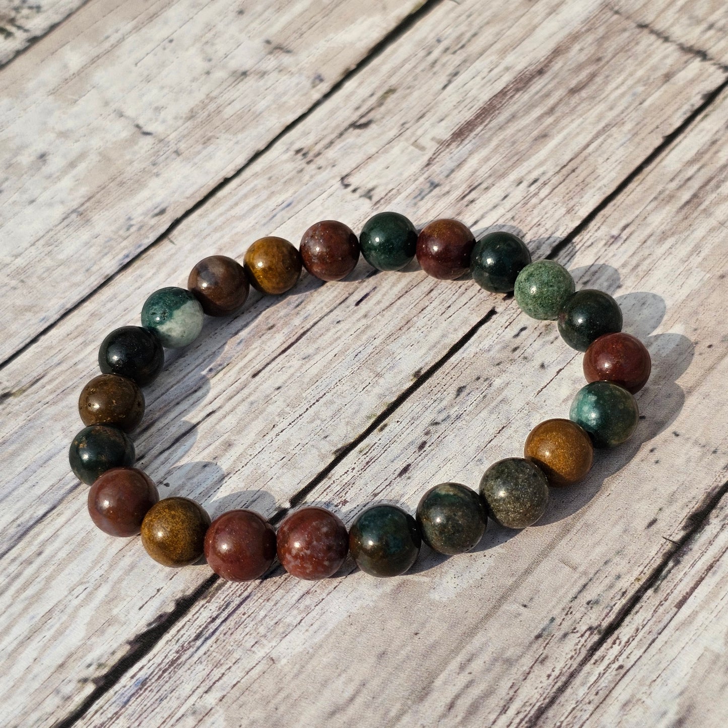 8mm Reiki Infused Ocean Jasper Bracelet