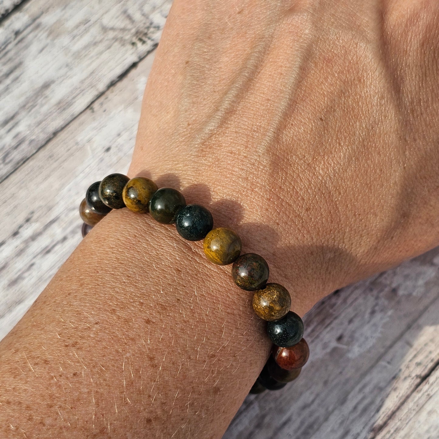 8mm Reiki Infused Ocean Jasper Bracelet